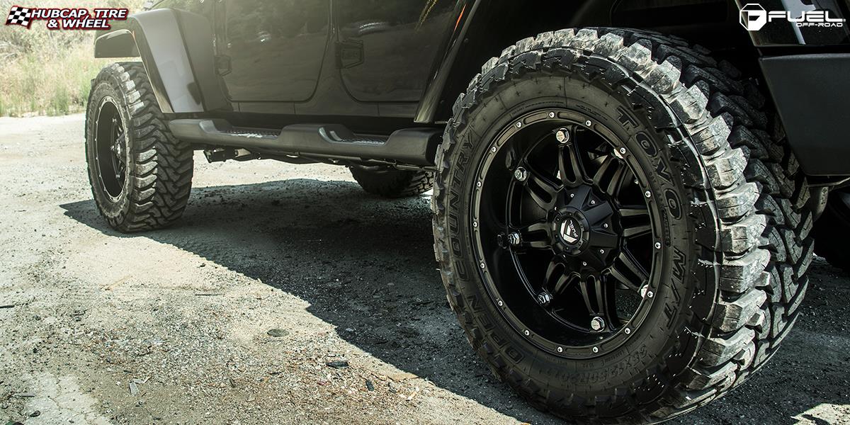 vehicle gallery/jeep wrangler fuel hostage d531 0X0  Matte Black wheels and rims